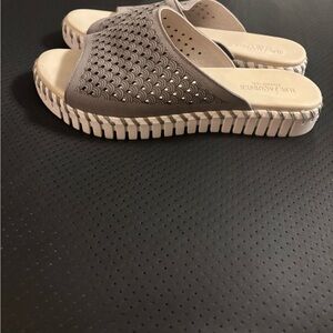 Ilse Jacobsen Gray and Cream Mules